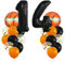 MiaLover Großes Basketball Luftballon Geburtstag Dekorationen 14 Jahr Kindergeburtstag Deko Zahl 14 Ballon FolienBallon Orange Schwarz Ballon für Kinder Basketball Themenfeier Party Geburtstagsdeko