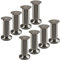 SOTECH 8 pieds de meuble TERRA hauteur 120 mm aspect inox brossé Pieds de table réglables en hauteur jusqu'à 15 mm maxi, charge maximale 250 kg/par pied