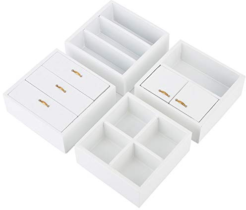 SPYMINNPOO Puppenhaus-Holzschrank, 1:12 Mini-Holzschrank, Möbel, Wohnzimmer, Schlafzimmer, Schrankeinheit für Puppenhaus(Weiß)