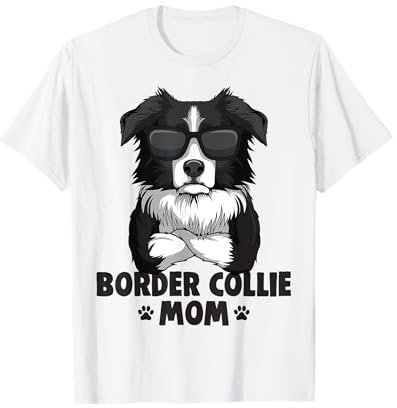 Border Collie Mom Hunde Mama Frauchen Damen T-Shirt