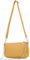 modamoda de - T237 - Umhängetasche Klein Small aus ital. Leder, Farbe:Senfgelb