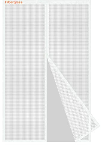 Risareyi Zanzariera Magnetica Finestra 90x150cm, Bianco Vetroresina Rete Super Resistente Tenda Zanzariera con Calamita Anti Zanzare, per Balcone Soggiorno, Facile da Montare