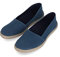 ECOALF - Alpargatas Hombre Obialf, de Algodón Orgánico, Vintage, Veganas, Sneakers, Zapatillas Unisex, sin Cordones, Talla 42, Color Azul Índigo