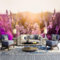 Fototapete Lavendel Bei Sonnenuntergang, Tapete für Wand Provence, Frankreich - für Wohnzimmer Schlafzimmer Flur Vlies Tapete Vliestapete 150 x 70 cm