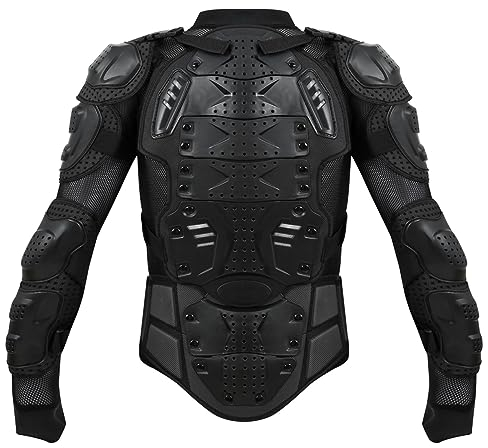 YuanDiann Protektorenjacke Schutz Motorrad Protektorenhemd Jacke Armour Racing Skateboarding Ski Fahrrad Motorcross Schwarz 5XL