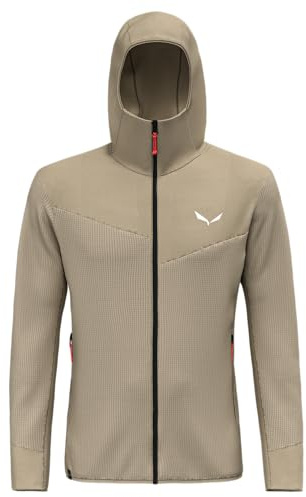 Salewa Puez Waffle Hybrid Polartec Hooded Jacket Men, Brown, L
