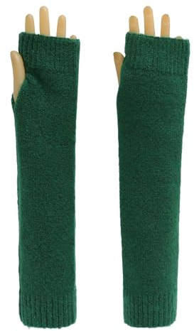 Ever Bloom lang Fingerlos Handschuhe Winter Armstulpen Strickhandschuhe Armwärmer Stulpen für Mädchen Frauen