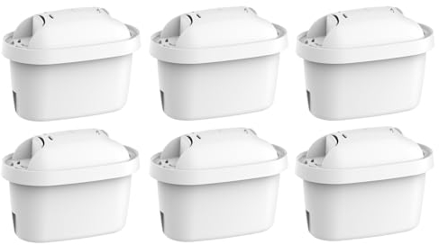 Comedes Filter-Kartusche einsetzbar statt Brita Maxtra Pro & Maxtra+, kompatibel mit Brita Wasserfilter-Kannen & Brita Flow, TÜV SÜD zertifiziert, BPA frei (6 Stück)
