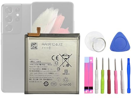 HIGHAKKU Batterie de rechange EB-BG998ABY compatible avec Samsung Galaxy S21 Ultra SM-G998 avec outils