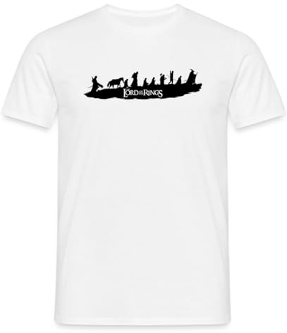 Der Herr Der Ringe Logo, Gandalf Und Die Gefährten Männer T-Shirt