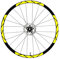 DualColorStampe Aufkleber Felgen MTB 26 Zoll - 27,5 Zoll - 28-29 Zoll Fahrrad MTB Bike Aufkleber Felgen COD. B0012 (Fluoreszierendes Gelb)