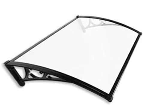 YQMHEZ Polycarbonat-Fenster-Tür-Markise, Überkopfabdeckung, Vordertür, Terrasse, Außenüberdachung, UV-, Regen- und Schneeschutz-Hohlblech mit schützender Aluminiumhalterung (Color : Clear, Size : 10