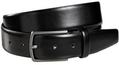 FENIX NEW YORK Gürtel Herren Farbe Jet Black Größe 120 cm, nickelfreie Schnalle 35 mm breit, nachhaltiger, kürzbarer & verstellbarer Herrengürtel, perfekt für Anzug & Jeans