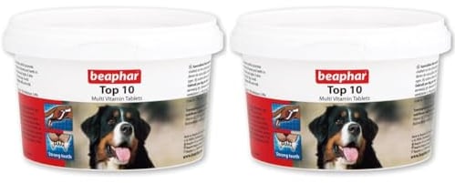 Beaphar Top 10 Vitamin Tablets for Dogs, 180-Count (Pack of 2)