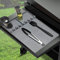 Silikon-Grillwerkzeug-Matte für Blackstone, Silikonmatte, Spatel-Matte mit Tropf-Pad, Silikon-Grill-Seitenablagematte für Blackstone, Silikon-Utensilienablage/Halter für Grillwerkzeuge (1, Grau)