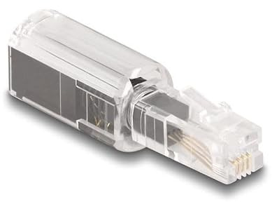 DELOCK Telefonkabel-Verdrehschutz Adapter RJ10 St zu RJ10 Bu