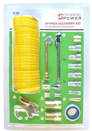 Juego de accesorios para compresor de aire con manguera de aire y pistola de soplado, mejora de la eficiencia con boquilla accesorio para reparación de automóviles