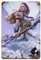 MYSJWLPOT Videospiel Horizon Zero Dawn Metallposter Wanddekoration Kunst Metall Blechposter Moderne Wohnkultur Kunst Metallposter Home Bar Shop Dekorationen Vintage Schild Geschenk 30 x 20 cm