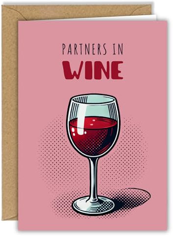 Karte Wein Vino zu verschiedenen Anlässen - Geburtstagskarte, Glückwunschkarte - mit Umschlag - DIN A6 Klappkarte - Partners in Wine