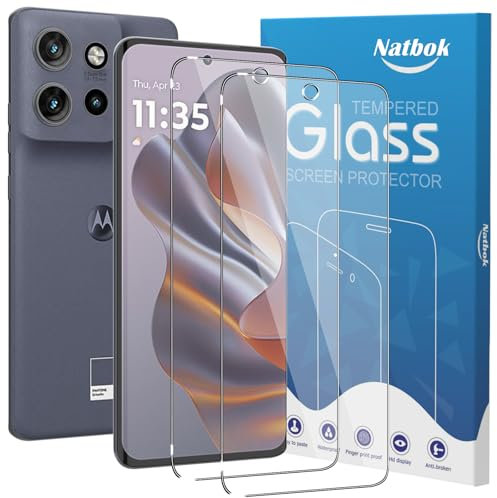 Natbok 2 Pezzi Vetro Temperato per Motorola Moto Edge 50 Neo 5G/S50/ThinkPhone 25 Pellicola Prottetiva, Anti Graffio, 0,33mm Trasparente,Senza Bolle,Anti-Impronte Film per Moto Edge 50 Neo