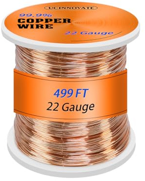 500Ft 22 AWG Reines Kupferdraht, 152meter, 0,6 mm Durchmesser – Solider Reiner Kupferdraht für Elektrokultur, Gartenarbeit, Schmuckherstellung, DIY-Projekte – Hochwertiger Elektro- & Basteldraht
