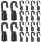 FdcLixuvol 20 Pack Shock Cord End Hook Bungee Cord End Hooks Bungee Hooks Clip Shock Absorbing Cords Hook for 3/16 Inch to 1/4 Inch Bungees Cords Ends Kayak Replacement Water Sports Camping