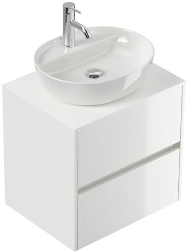 Magnolia Home Badmöbel Taifun 60cm mit ovalem Aufsatzwaschbecken