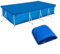 GLFLOW Cubierta de piscina, marco rectangular con cordón, protección UV a prueba de polvo, azul, para piscina sobre el suelo (260 x 170 cm)