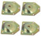 Lurrose 4 Pièces Jeu d'écrous plaques de Fixation des Pieds de Meuble Coussinets de Meubles Pieds de Meubles Plaque de Montage de Pied de Meuble plaques de Montage des Pieds Le Fer