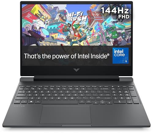HP Victus 15.6 Gaming Laptop | Intel® Core™ 5-210H Processor | 16GB RAM | 1TB SSD | NVIDIA GeForce RTX 5060 | 144Hz FHD IPS Anti-glare Display | Windows 11 | RGB Keyboard | Fast charge | 15-fa2005sa