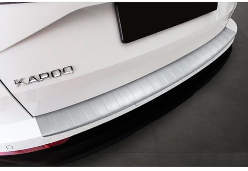 Avisa 2/41104 Ladekantenschutz Hinten Kompatibel mit SKODA Karoq SUV NU7 | kompatibel mit Skoda Karoq Facelift 2022- inkl. Sportline - Matt-Silber