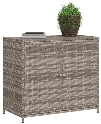 Tomostar Armoire de Rangement en Résine, Armoire de Jardin Abri de Jardin Meuble Extérieur Gris 83x45x76 cm résine tressée
