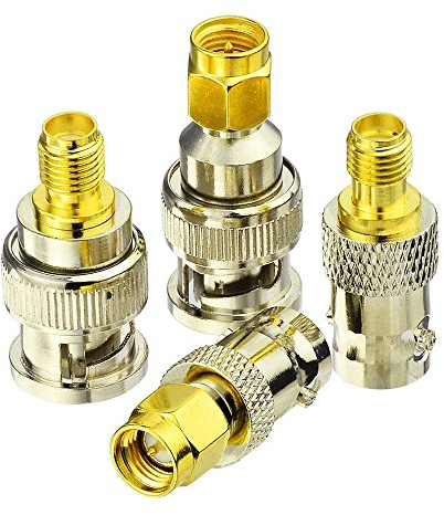 Eightwood Antennenadapter Kit SMA auf BNC 4 Typ für Handheld Ham Radio PC LAN USB Raspberry Pi TYT Icom WiFi Antenne MEHRWEG
