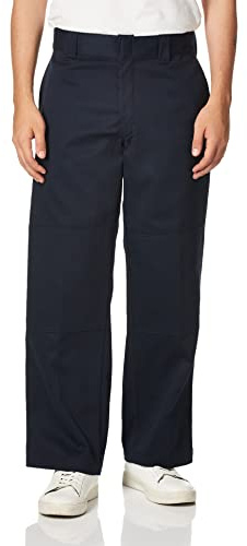 Dickies Pantaloni da Lavoro Flex Doppio Ginocchio da Uomo vestibilità Dritta, Blu Marino Scuro, W38 / L34