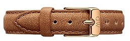 Daniel Wellington Petite Durham, Hellbraun/Roségold Uhrenarmband, 12mm, Leder, für Damen