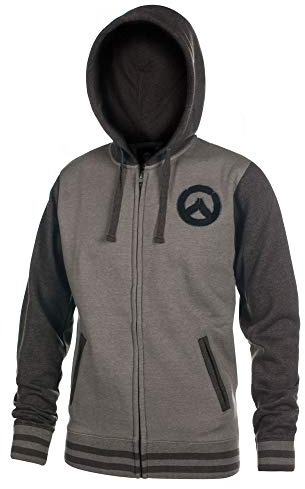 Overwatch Kapuzen Jacke Logo Founding Member Varsity schwarz grau - XXL