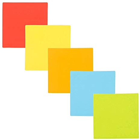 25 Magnete Wiederbeschreibbar 5 x 5 cm für Magnettafeln, Kühlschränke, Plantafeln und Whiteboards Haftnotizen leicht abnehmbar und wiederverwendbar. (Mix (5 Farben))