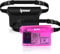 ipow 2 Pack wasserdichte Tasche Beutel Hülle Unterwassertasche Bauchtasche vollkommen für iPhone, Handy, Kamera, iPad, Bargeld, Dokumente vor Wasser schützen (Schwarz (undurchsichtig) + Pink)