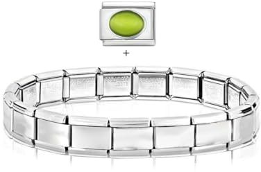 AKKi jewelry Italian Charms Armband Classic glieder Italy Charm,Silber Gold Edelstahl Links Kult modele Blume Tiere Herz für Ziel Flage