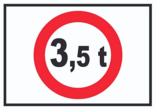 HB-Druck Durchfahrt verboten 3,5 Tonnen Symbol Schild A6 (105x148mm)
