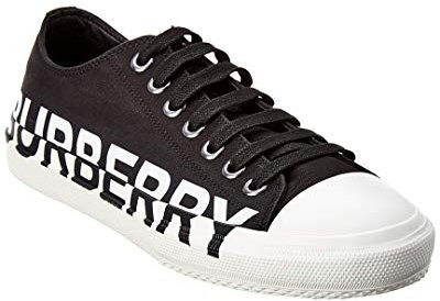 BURBERRY Herren Sneaker aus Stoff und Gummi 8018270 Schwarz Weiß, Schwarz , 40 EU