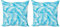 ABAKUHAUS Tropisch Dekokissen Kissenbezug 2er Pack, Exotische Miami Palms, Modern Accent Doppelseitiger Digitaldruck, 50x50, Türkis-Aqua-Blau