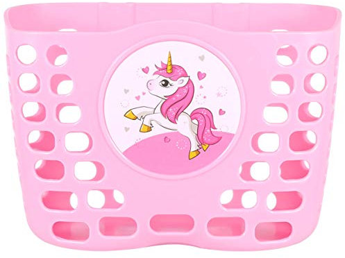 NUOBESTY Panier De Vélo Arrière Panier de Vélo en Plastique Rose Licorne ER de Guidon ER de pour Enfants ers de pour Enfants pour ER À s
