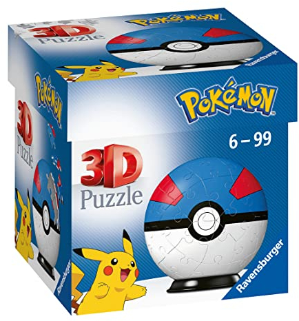 Ravensburger Pokemon Great Ball 3D Jigsaw Puzzle, White
