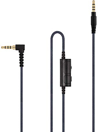 Câble audio de rechange compatible avec les casques HyperX Cloud Alpha, Cloud Mix, cordon de contrôle du volume à distance compatible avec manette PS4 Xbox One (150 cm)