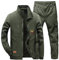 YJKJ Schweißerjacke, Jacke Arbeitsjacke, Armeegrün Mehrere Taschen Tragbar Verbrühungshemmend Flammhemmend Stark Und Robust,B,185