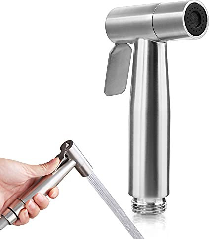 Hand Held Bidet Sprayer, Multi-Functional Sprayer Head Stainless Steel Shower Sprayer Brushed Nickel Sprayer for Toilet Cleaning Pet Bath Personal Hygiene or Toilet (Sprayer Head only)