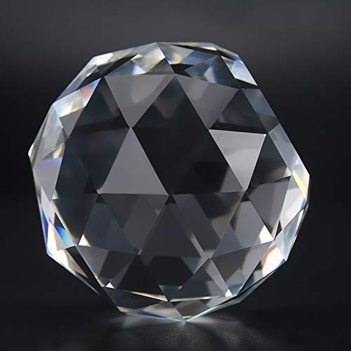 Tnfeeon Bola de Cristal, 60 / 80mm Prismas Decorativos Bola de Cristal Adornos de Cristal Fotografía Decoración de Oficina en casa Regalo(60 mm / 2,36 Pulgadas)