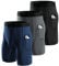 Niksa 3 Pack Mens Compression Shorts Running Base Layer Shorts Men’s Compression Workout Shorts with Cell Phone Pockets Tight Dry and Breathable Sports Shorts for Running,Black,Grey,Navy Blue,S.