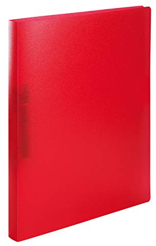 HERMA Ringbücher A4 Rot Transluzent Set, 3 Stück, schmal, 2 Ringe, 25 mm breit, Ringordner aus Kunststoff mit Niederhalter für Kinder, Jungen und Mädchen